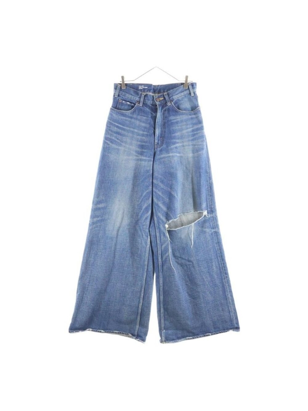Celine Distressed Jeans Wide Denim Pants Indigo